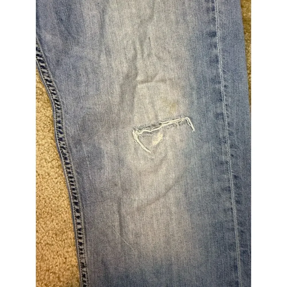Levi's 559 Jeans Mens 36x30 Distressed Light Wash Denim Straight Leg 2016 A239
